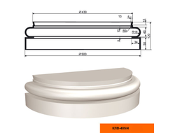 Основание к фасадной полуколонне LEPNINAPLAST ПЛВ-405/4 HALF