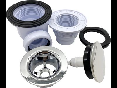 Сифон для душевого поддона 11/2"х50/60мм, гиб.тр.40х40/50, клик-клак,h 67-73мм,хром,V415-7-MR [56878