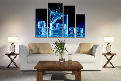 Модульная картина "Кубики освежающего льда"