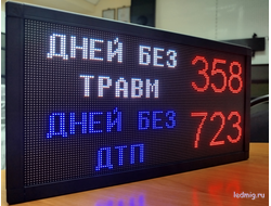 Промышленный таймер дней без травм, дней без аварий