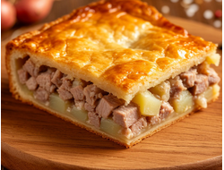 Пирог со свининой и картофелем