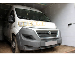 Защита радиатора Fiat Ducato IV 2014-... (2 части) / Peugeot Boxer 2014-... (2 части) / Citroen Jumper 2014-... (2 части) black низ