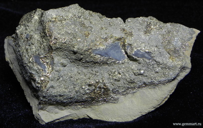 Пирит, "спектропирит", в полости конкреции. Россия. 100*55*45мм