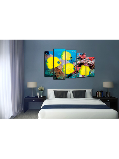 Модульная картина "Желтые рыбки"