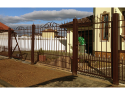 Красивые раздвижные кованые ворота купить от производителя