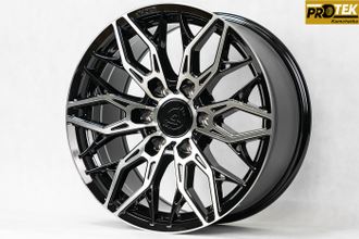 Комплект дисков R18 8,5J ET+20 6*139,7 Showy EVO Черный с полированными лучами (R611)