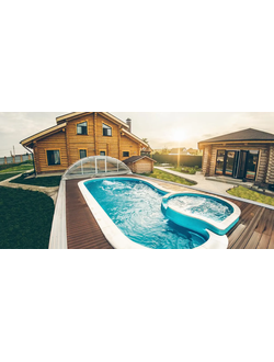 Композитный бассейн 8 х 3,7 х 1,3-1,8 "Сен-Тропе" Franmer