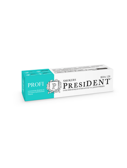 Зубная паста отбеливающая для курящих Profi Smokers, PresiDENT, 50 мл.