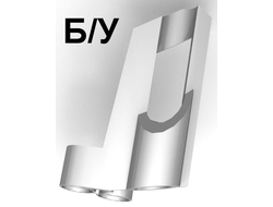 ! Б/У - Technic, Panel Fairing # 6 Small Short, Large Hole, Side B, Metallic Silver (32528 / 4154855) - Б/У