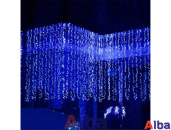 Занавес 2*1.5 м, СИНИЙ, IP 54 постоянное свечение