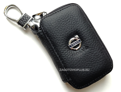 Ключница авто из натуральной кожи флотер с логотипом VOLVO