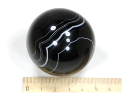Шар Агат черный, Ботсвана (50 мм, 166 г) №28585