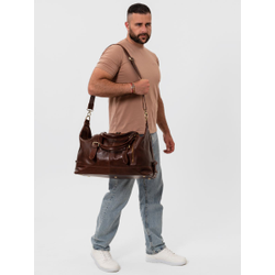 Кожаная дорожная сумка Campora Premium brown (арт. 
4019-53)