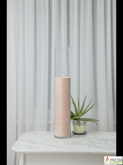 Насыпная свеча "Цилиндр 80 см", бежевая "Бежевый"
