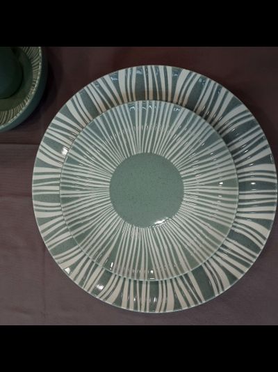 Тарелка закусочная Solaris серо-зеленая, 20,5 см