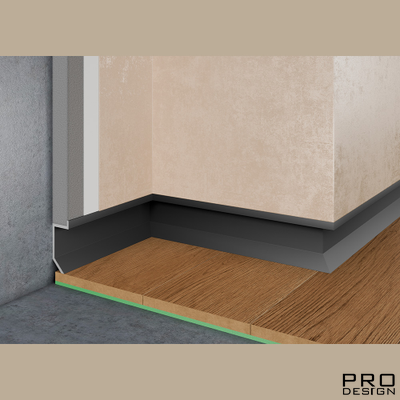 Теневой плинтус Pro Design Slim 723 Черный Муар