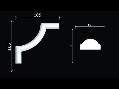 Декоративный уголок C1-130A (комплект 4 штуки)