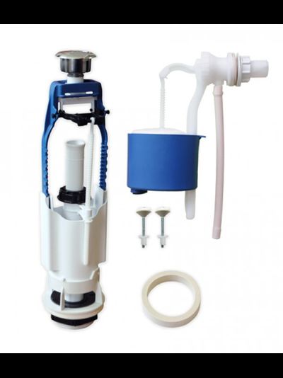 Сливная арматура для бачка унитаза УКЛАД ПСКОВ кнопочная БОК.ПОДВ. аб 68.54.14.3