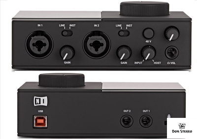 Картинка Native Instruments Komplete Audio 2 (вид спереди и сзади)