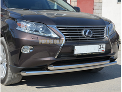 Защита переднего бампера двойная d60/60 для Lexus RX270/RX350/RX450h  (2009-2015)