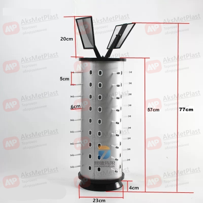 HG737 Стойка для очков настольная на 36 мест, пластиковая, вращающаяся, с зеркалами, без замков h=770 мм
