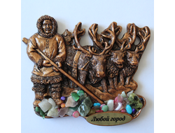 МАГНИТ ХАНТ С ОЛЕНЯМИ САМОЦВЕТЫ, АРТ А-115. ОПТ