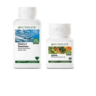 NUTRILITE™ Дэйли, 30 таблеток + NUTRILITE™ Омега-3 комплекс, 1 набор (состоит из 2-х продуктов)