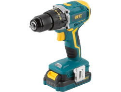 Аккумуляторная дрель-шуруповерт FIT 20,0 В, 0-400/1400 об/мин, 50,0 Нм, 2 Li-Ion 2,0 Ач, 1,5 ч, бесщеточный, резкий наклон, кейс 80130