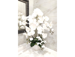 Композиция орхидея белая пять веток № ОР020