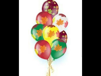 Фонтан из 10 шаров листья