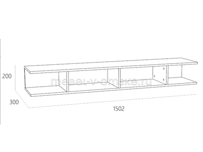 Полка навесная SUMMIT (Саммит)-011.92-03Х