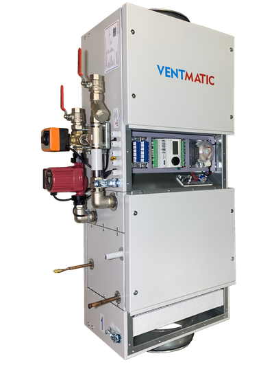 VMPU-W-FR-500-1 УСТАНОВКА ПРИТОЧНАЯ КОМПАКТНАЯ С ФРЕОН. ОХЛАЖДЕНИЕМ 500м3/ч, ВОДЯНОЙ НАГРЕВ,  1 фаза 230В