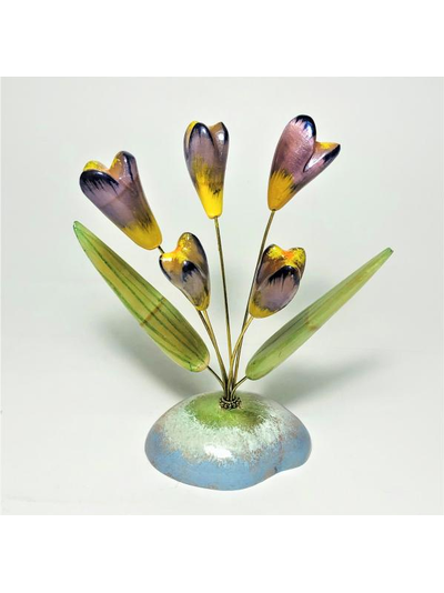 Цветы из натурального селенита, разные виды