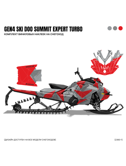 Наклейки на снегоход GEN4 G4 SKI DOO Turbo Expert 2022-2024 #2360-1