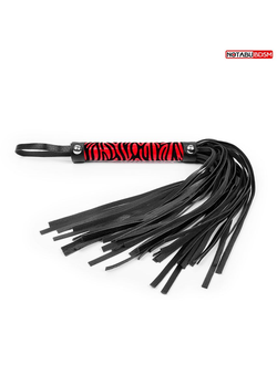 NTB-80522 Плетка L ручки 150 мм, L хвоста 240 мм, цвет чёрный/красный