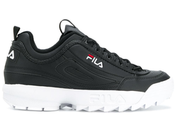 Кроссовки Fila Disruptor 2 черно-белые детские (30-35)