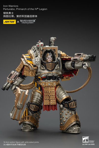 Пертурабо, примарх Железных Воинов (Warhammer Horus Heresy) - КОЛЛЕКЦИОННАЯ ФИГУРКА 1/18 Iron Warriors Perturabo, Primarch of the IVth Legion (JT01819) - JOYTOY