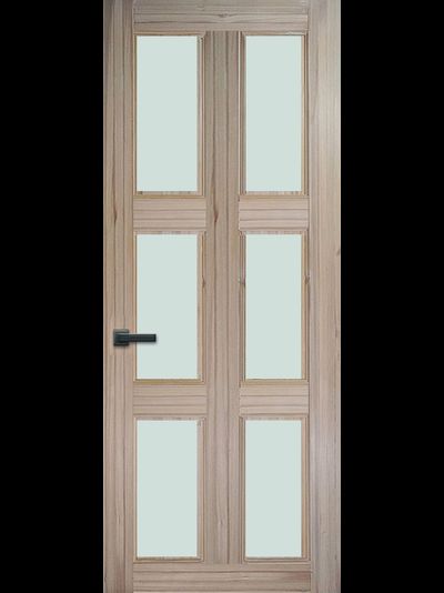 Двери из лиственницы ДО 6Ф под стекло