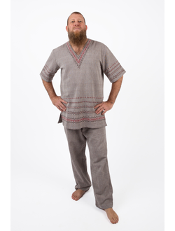 Славянский домашний костюм из льна ручного ткачества