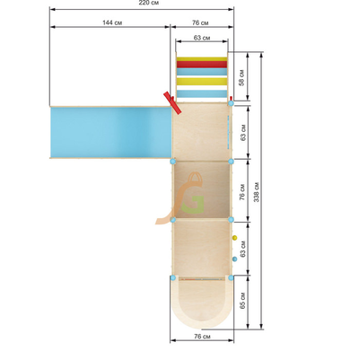 Игровая кровать-чердак IgraGrad 8 в Воронеже