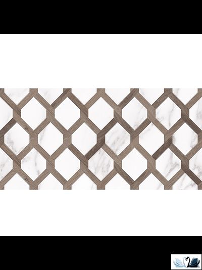 Плитка настенная Laparet Blanco белая узор 08-00-01-2677 20х40 см