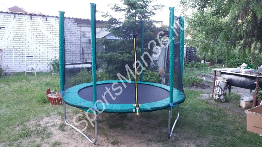 БАТУТ С ЗАЩИТНОЙ СЕТКОЙ «TRAMPOLINE 8» ДИАМЕТР 2,4 М, Защитная сетка высотой 1,7 м 