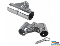 Кронштейн складной с фиксацией, для трубы 22/25 mm, нержавеющая сталь