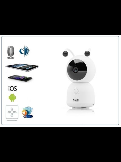 Wi-Fi поворотная видеоняня Ramili Baby RV100C с креплением, с DVR. 2K
