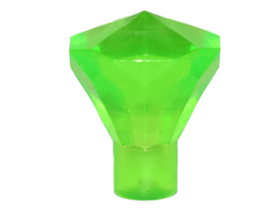 Rock 1 x 1 Jewel 24 Facet, Trans-Bright Green (30153 / 6147054 / 6247800)