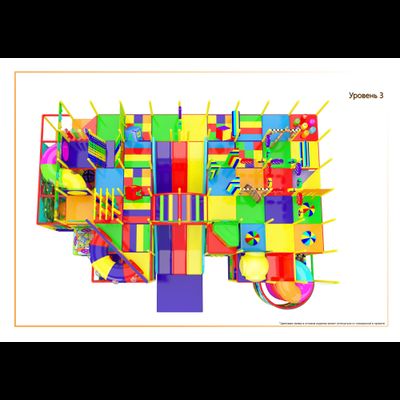 Детский игровой лабиринт 12,1х8,5х4,6м.