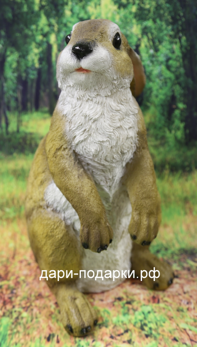 Заяц пушистик 35*22см   1,3кг   полистоун Россия 1389/012449