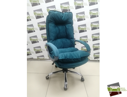 Кресло Кр85 ТГ СП ХРОМ HT20 (ткань морская волна)