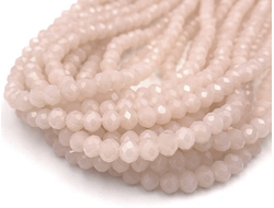 Бусины стеклянные"Рондели" матовые 4х3 мм нить 144 шт цвет 511 светло персиковый