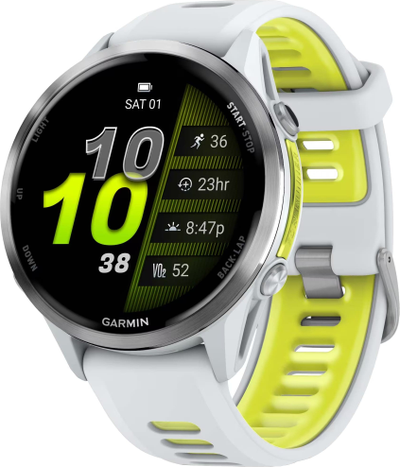 Часы Garmin Forerunner 970 Titanium Whitestone / Translucent Amp Yellow